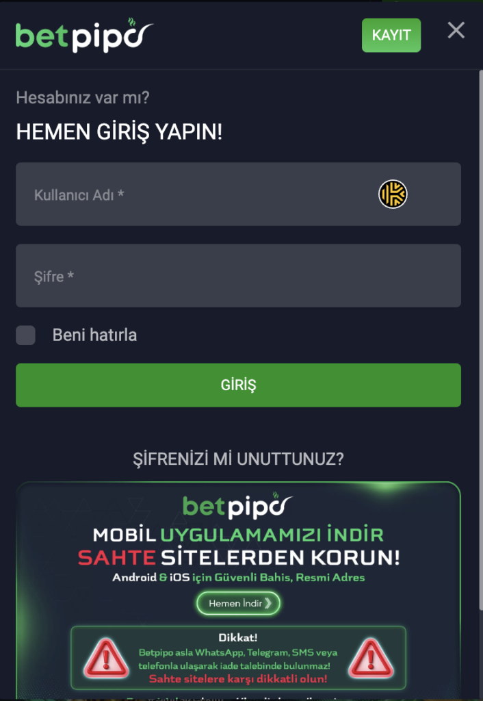 Betpipo güncel giriş